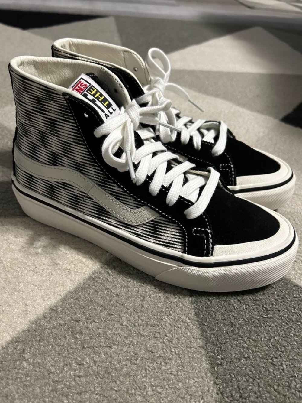 Vans SK8-Hi 138 Decon SF Sneakers BLUR CHECK Men's 3.5/Women's 5